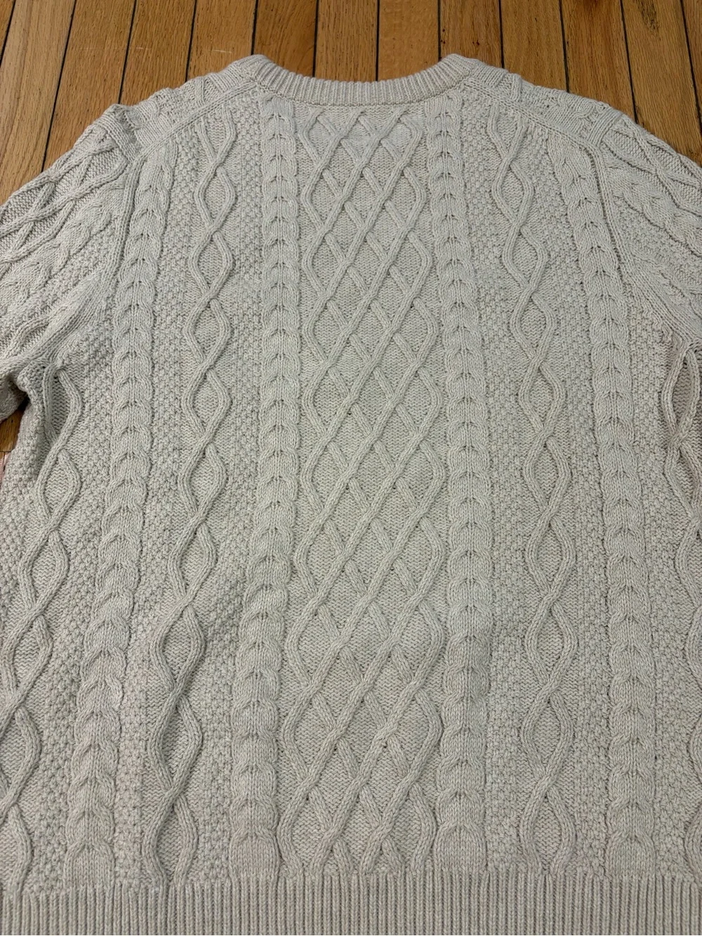 J. Crew Cream Cable-Knit Crewneck Sweater